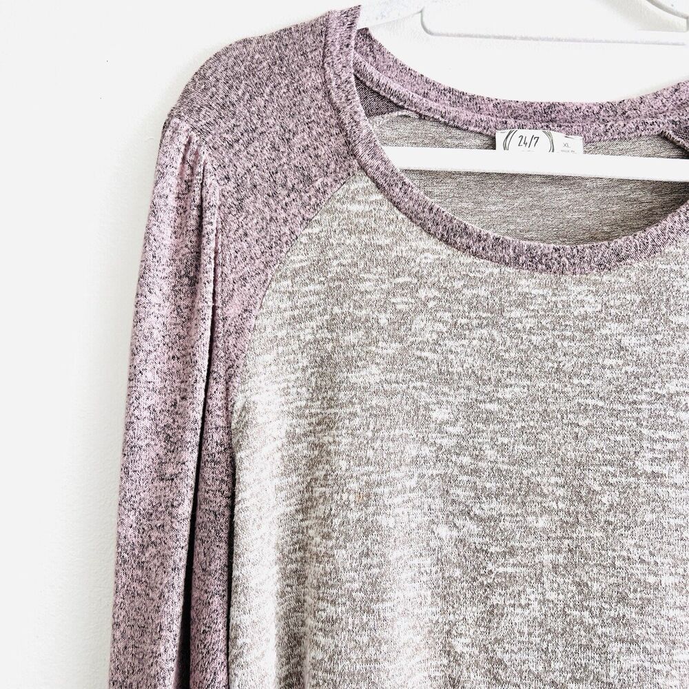 EUC Maurices 24/7 Pink Puff Sleeve Baseball Tee - Picture 3 of 13